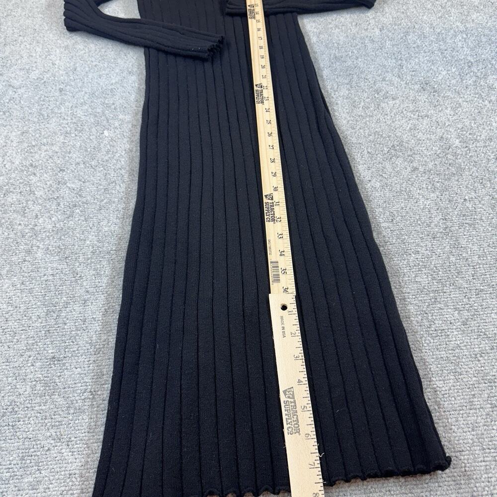 Lulus Women's The Best Yet Ribbed Bodycon Sweater Dress CG2 Black Size Medium - Picture 5 of 13